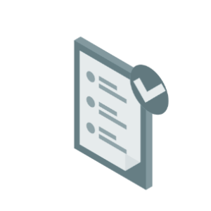 Checklist with a checkmark icon