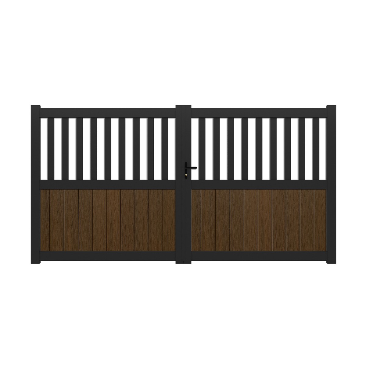 Composite Driveway Gate DW-04-BLACK-MAHOGANY-COMPOSITE v2_c