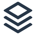 Stacked layers icon in dark color